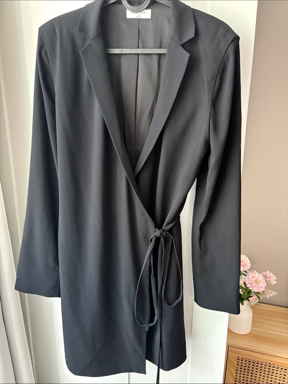 Babaton Black Wrap Blazer